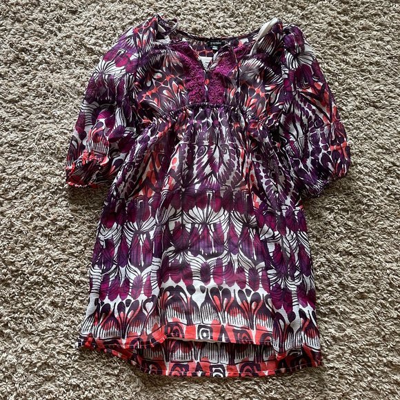 Zunie Purple Dress With Built in Cami - Picture 1 of 3
